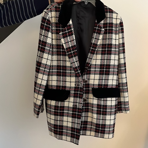 Vintage Handmade plaid Suit combo size M - Picture 6 of 12